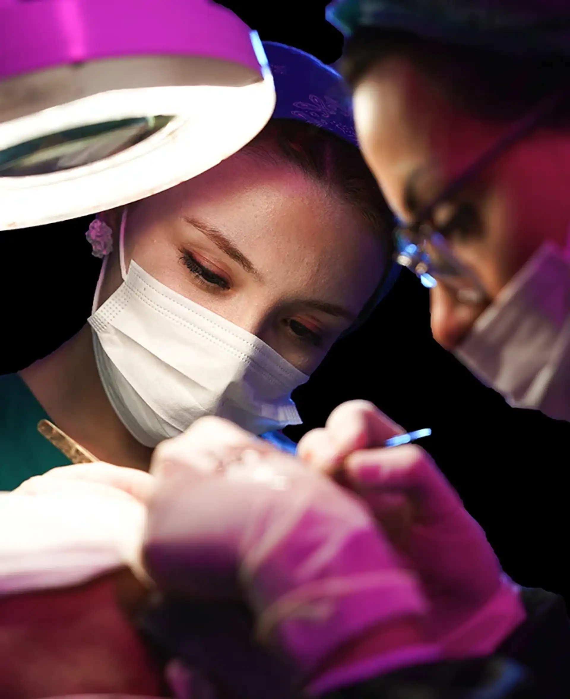 Extracting Follicles from Donor Area